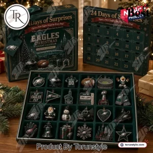 Philadelphia Eagles Football Fan 24 Days Keepsake Ornament Countdown Advent Calendar