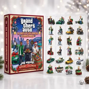 Grand Theft Auto Los Santos 24 Days Holiday Countdown 3D Mini Ornaments Christmas Advent Calendar