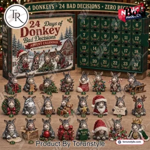 24 Days of Donkey Bad Decisions Funny Christmas Collectible Figures Advent Calendar