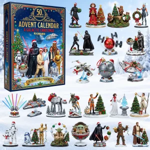 Galactic Sci-Fi 50th Anniversary Personalized Christmas 24 Collectible Mini Figurine Holiday Advent Calendar