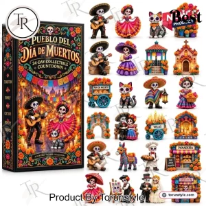 Day of the Dead Pueblo Village 2026 Collectible Sugar Skull 24-Day Countdown Advent Calendar
