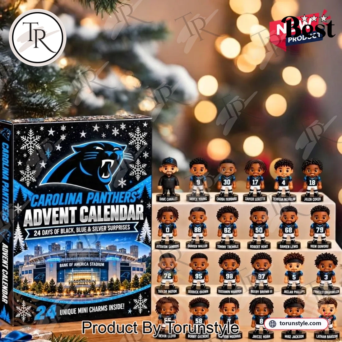 Carolina Panthers NFL 24 Days Holiday Countdown Mini Player Figures Christmas Advent Calendar Carolina Panthers NFL 24 Days Holiday Countdown Mini Player Figures Christmas Advent Calendar