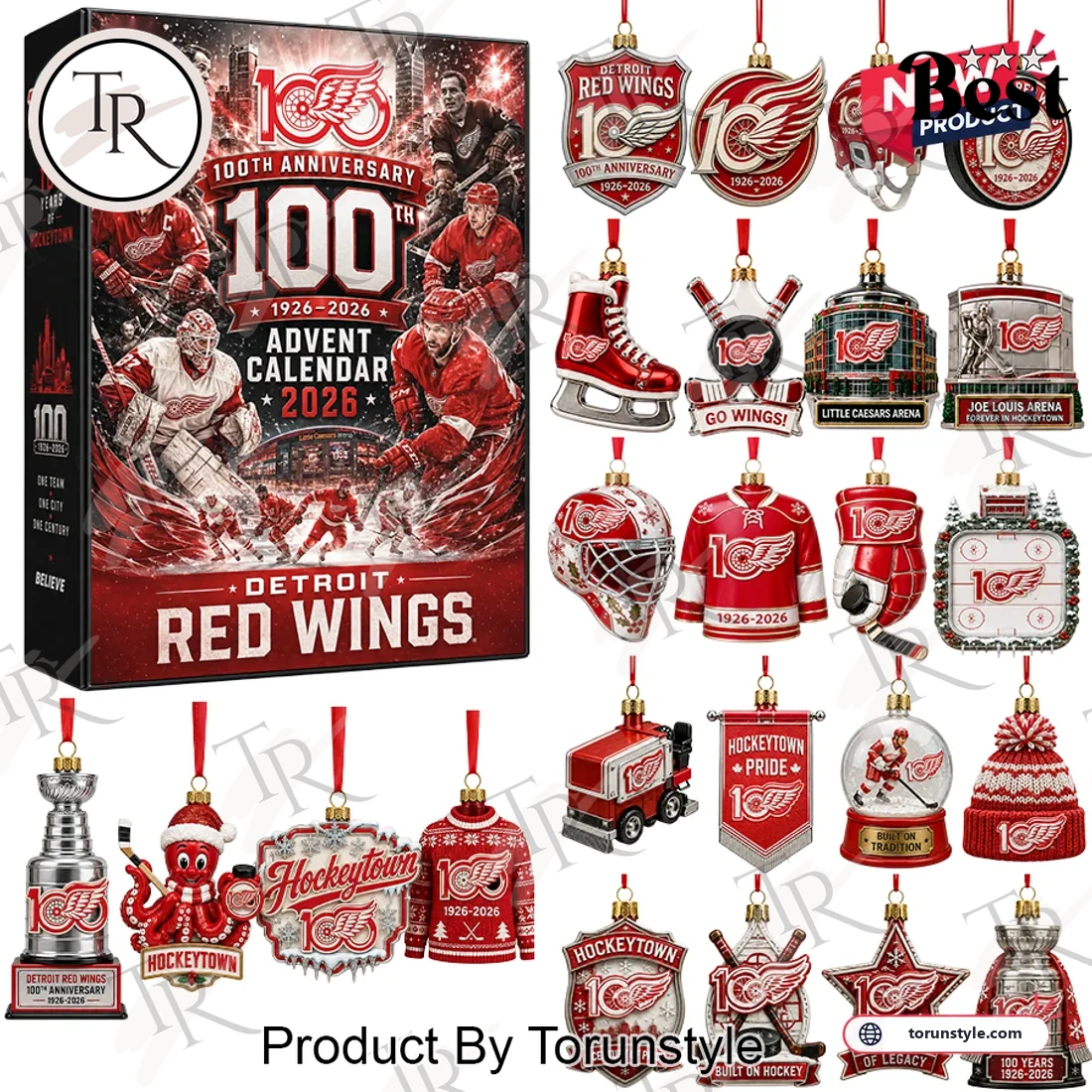 Detroit Red Wings 100th Anniversary 1926-2026 Commemorative Christmas Advent Calendar Detroit Red Wings 100th Anniversary 1926-2026 Commemorative Christmas Advent Calendar