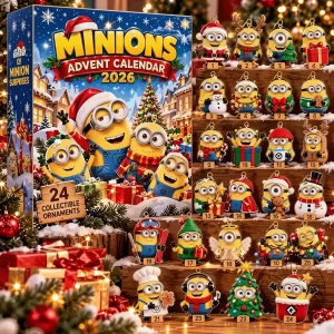 Minions 2026 Christmas Countdown 24 Collectible Tree Hanging Ornaments Advent Calendar