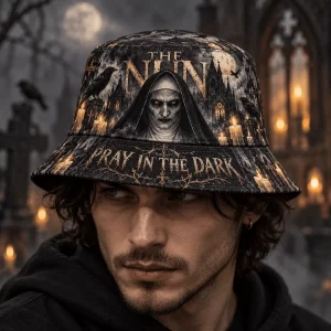 The Nun Pray In The Dark Gothic Horror Movie Graphic Unisex Bucket Hat
