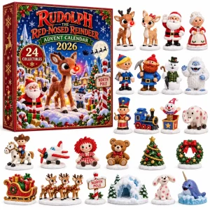 Rudolph The Red-Nosed Reindeer 2026 Christmas Countdown With 24 Collectible Mini Figures Advent Calendar