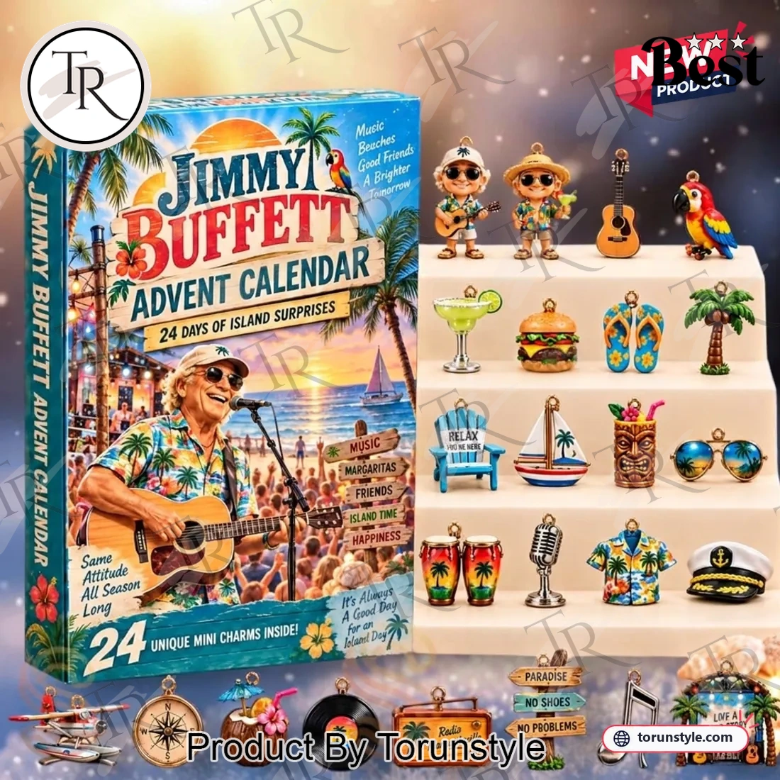 Jimmy Buffett Parrothead Tropical 24 Days Christmas Countdown Advent Calendar Jimmy Buffett Parrothead Tropical 24 Days Christmas Countdown Advent Calendar
