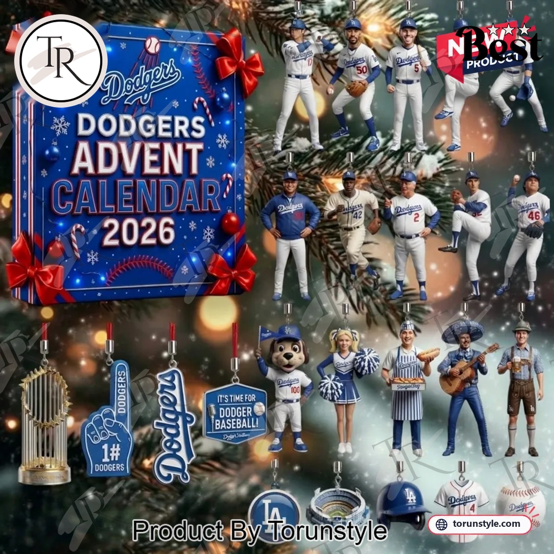 Los Angeles Dodgers 2026 Baseball Fan Holiday Countdown Acrylic Ornament Advent Calendar Los Angeles Dodgers 2026 Baseball Fan Holiday Countdown Acrylic Ornament Advent Calendar