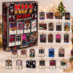KISS Retro Rock Band Cassette Tape Mini Album Ornaments 24 Days Countdown Advent Calendar
