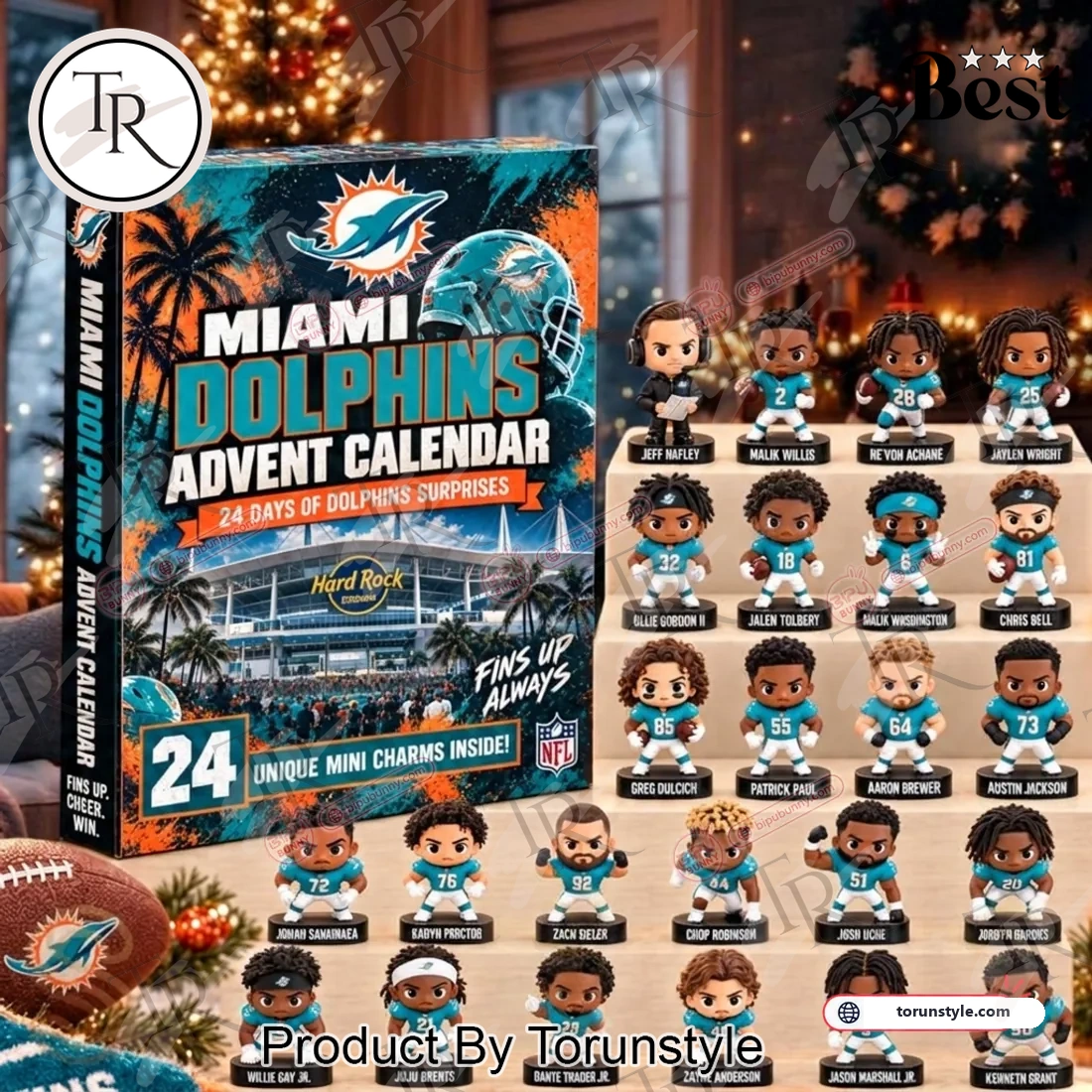 Miami Dolphins Football 24 Days Christmas Countdown Holiday Gift Advent Calendar Miami Dolphins Football 24 Days Christmas Countdown Holiday Gift Advent Calendar