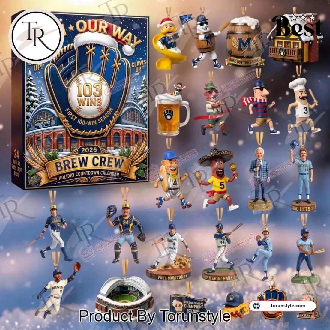 Milwaukee Brewers 2026 Brew Crew 103 Wins Commemorative Baseball Advent Calendar Milwaukee Brewers 2026 Brew Crew 103 Wins Commemorative Baseball Advent Calendar