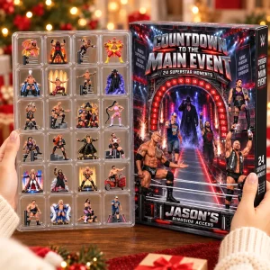 Personalized Pro Wrestling Superstar 24-Day Christmas Countdown Toy Figures Advent Calendar