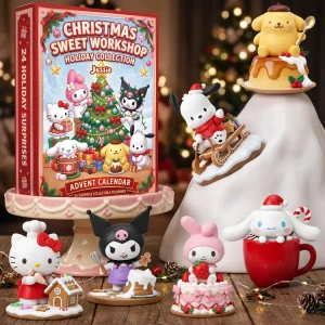 Cute Kawaii Sweet Workshop 24 Days Holiday Surprise Figurines Personalized Christmas Advent Calendar
