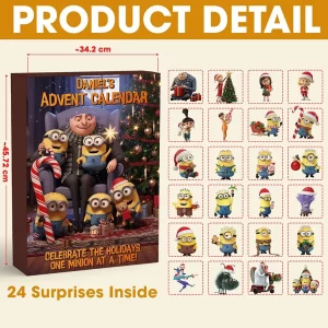 - Personalized Minions Cartoon Character Hanging Ornaments Christmas Ornament Advent Calendar