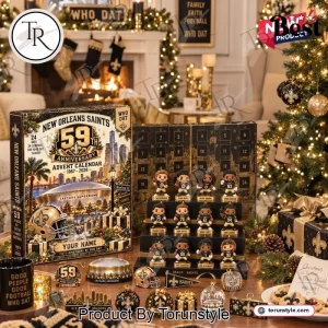 New Orleans Saints 59th Anniversary 2026 Personalized 24 Day Christmas Countdown Advent Calendar