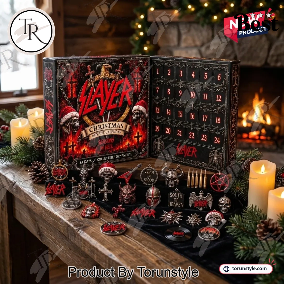 Slayer Heavy Metal Band 24 Days Holiday Countdown Collectible Ornament Advent Calendar Slayer Heavy Metal Band 24 Days Holiday Countdown Collectible Ornament Advent Calendar