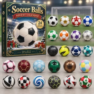 Soccer Lovers 24 Day Mini Soccer Ball Ornaments Christmas Countdown Advent Calendar