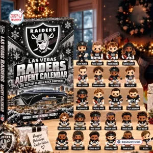 Las Vegas Raiders Football 24 Days Holiday Countdown Mini Figures Advent Calendar