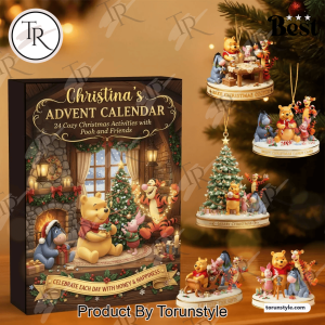 Personalized Pooh and Friends 24-Day Cozy Christmas Countdown Blind Box Advent Calendar