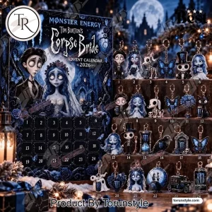 Monster Energy x Tim Burton’s Corpse Bride 2026 Gothic Holiday 24 Day Countdown Advent Calendar