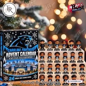Carolina Panthers NFL 24 Days Holiday Countdown Mini Player Figures Christmas Advent Calendar