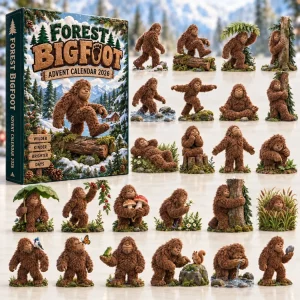 Forest Bigfoot Sasquatch 2026 Christmas Holiday Countdown Toy Figurines Advent Calendar