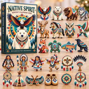 Native Spirit Wildlife 2026 Handcrafted Ornaments Holiday Countdown Advent Calendar