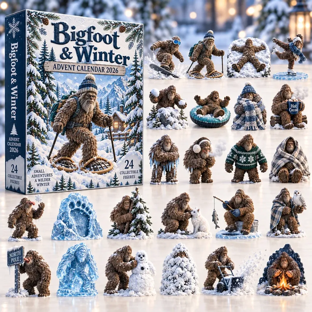 Bigfoot and Winter 2026 Holiday Countdown with 24 Collectible Sasquatch Toy Figures Advent Calendar Bigfoot and Winter 2026 Holiday Countdown with 24 Collectible Sasquatch Toy Figures Advent Calendar