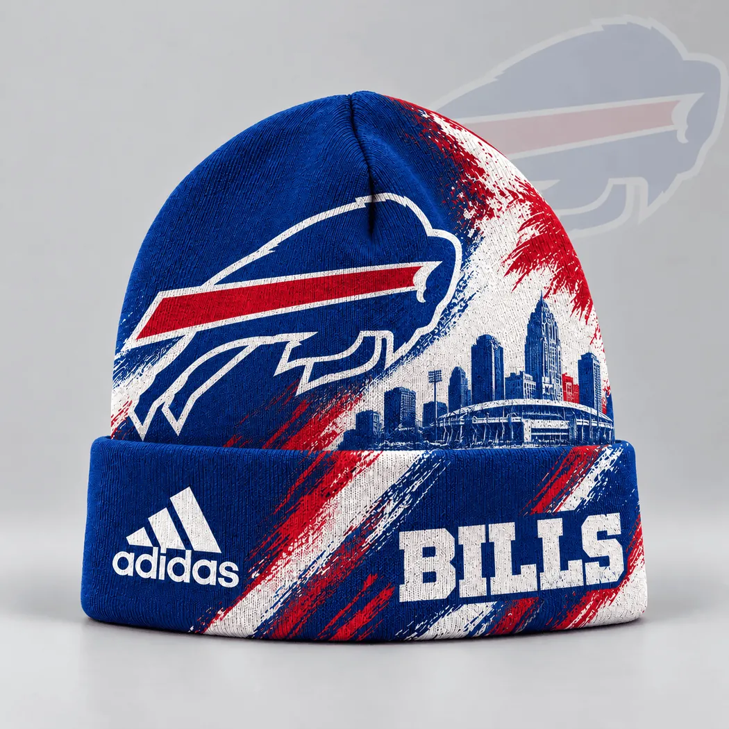 Buffalo Bills Urban Skyline Distressed Brushstroke Graphic Cuffed Beanie Hat Buffalo Bills Urban Skyline Distressed Brushstroke Graphic Cuffed Beanie Hat