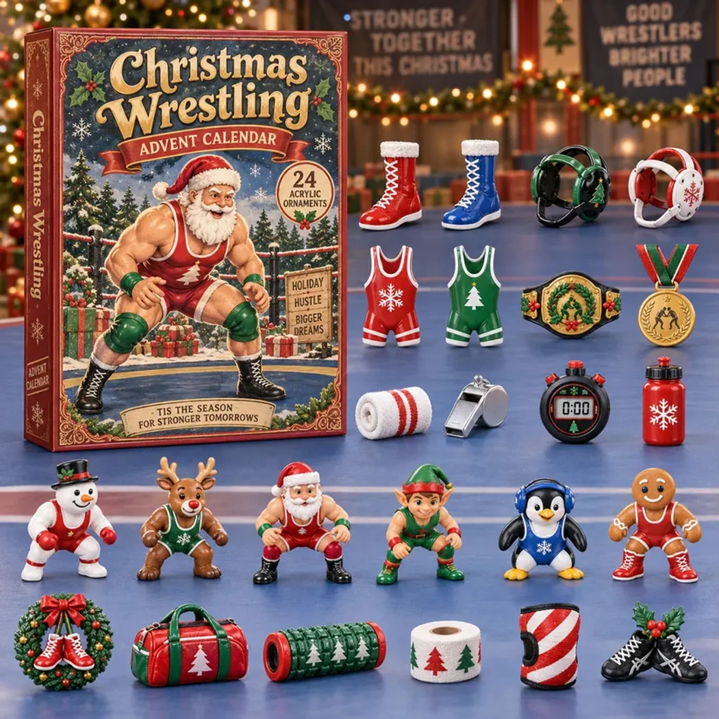 Christmas Wrestling 24 Day Holiday Countdown Festive Acrylic Ornaments Blind Box Advent Calendar Christmas Wrestling 24 Day Holiday Countdown Festive Acrylic Ornaments Blind Box Advent Calendar