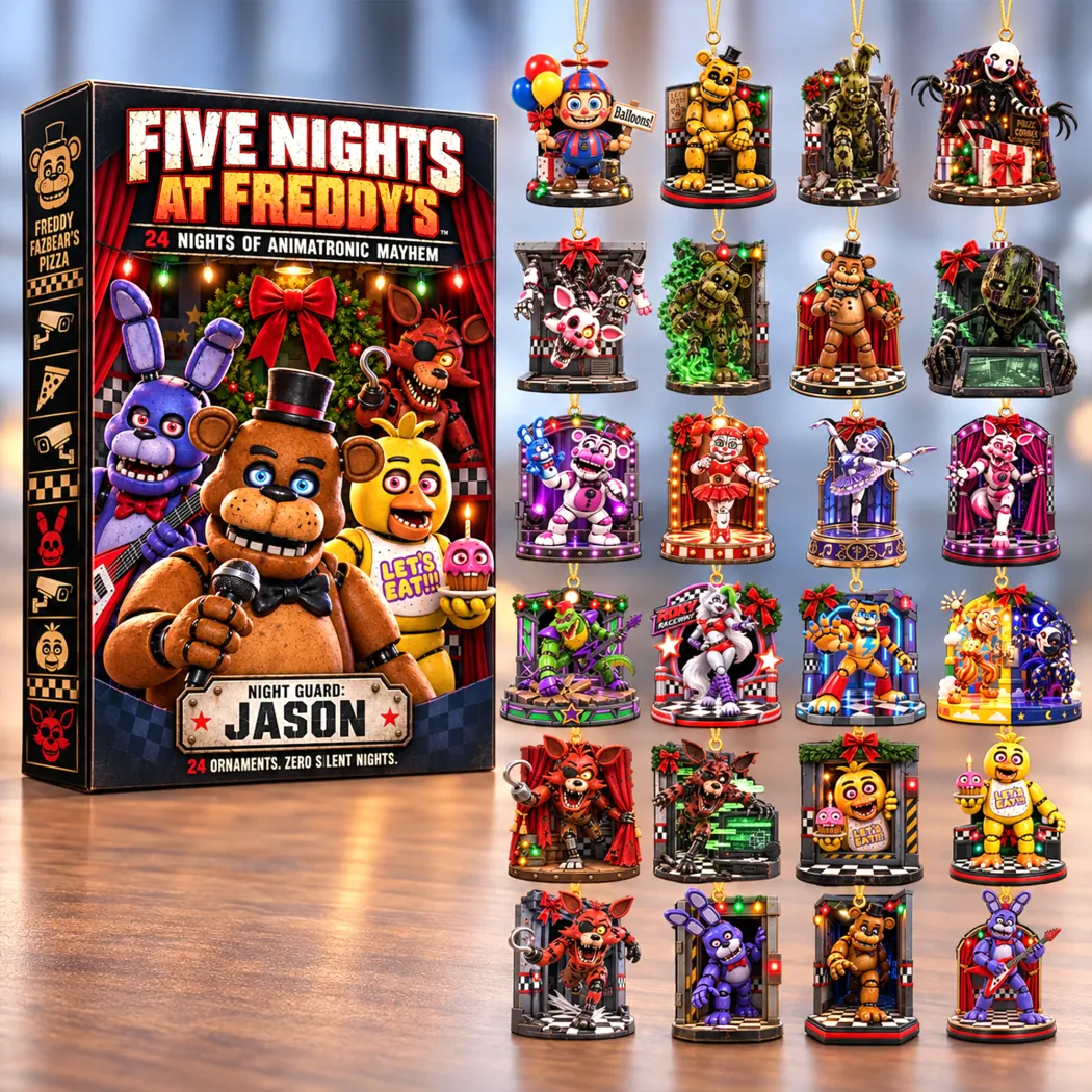 Five Nights at Freddy’s FNAF 24 Days Animatronic Hanging Ornament Personalized Christmas Advent Calendar Five Nights at Freddy’s FNAF 24 Days Animatronic Hanging Ornament Personalized Christmas Advent Calendar