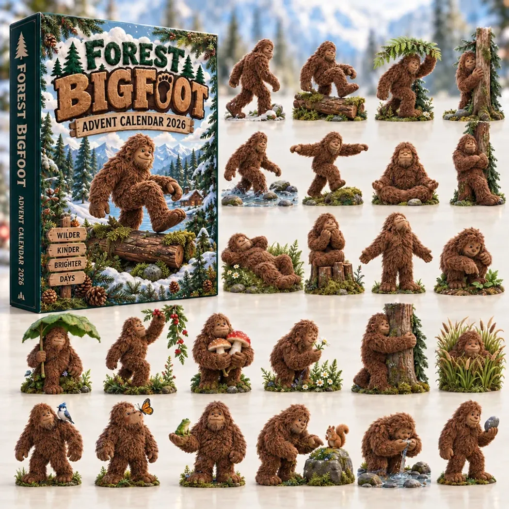 Forest Bigfoot Sasquatch 2026 Christmas Holiday Countdown Toy Figurines Advent Calendar Forest Bigfoot Sasquatch 2026 Christmas Holiday Countdown Toy Figurines Advent Calendar