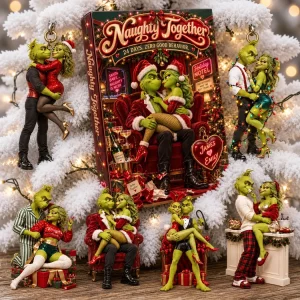 Naughty Together Green Monster Couple Personalized Christmas Countdown Advent Calendar Blind Box
