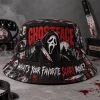 Texas Chainsaw Massacre Leatherface Horror Movie Vintage Graphic Print Halloween Bucket Hat Texas Chainsaw Massacre Leatherface Horror Movie Vintage Graphic Print Halloween Bucket Hat
