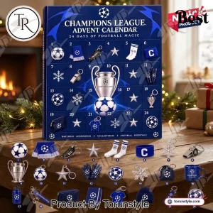 UEFA Champions League 2026 Football Fans 24 Days Christmas Holiday Countdown Advent Calendar