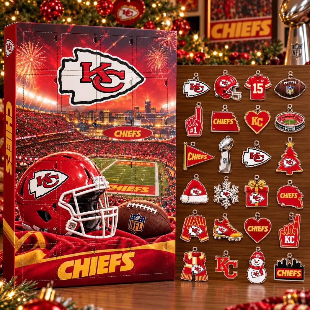 Kansas City Chiefs Football Fan 24-Day Holiday Countdown Surprise Advent Calendar Kansas City Chiefs Football Fan 24-Day Holiday Countdown Surprise Advent Calendar