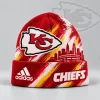 Minnesota Vikings NFL Urban Skyline Distressed Brushstroke Winter Knit Cuffed Beanie Hat