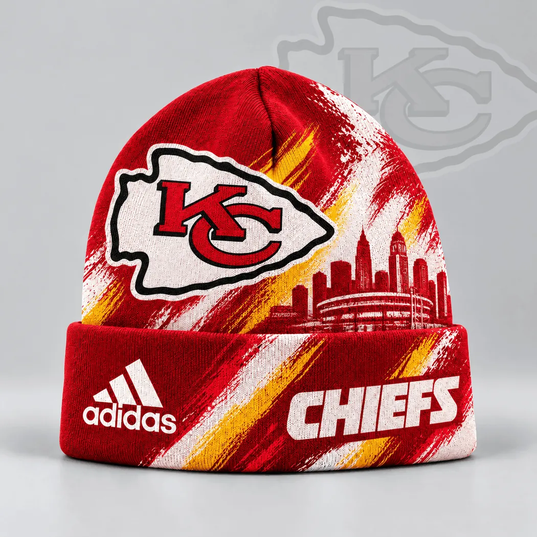 Kansas City Chiefs Urban Skyline Distressed Brushstroke Knit Beanie Hat Kansas City Chiefs Urban Skyline Distressed Brushstroke Knit Beanie Hat