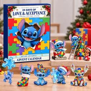 Stitch Autism Awareness Love and Acceptance 24 Days Christmas Countdown Blind Box Advent Calendar