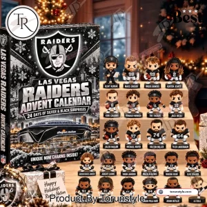 Las Vegas Raiders Football 24 Days Holiday Countdown Mini Figures Advent Calendar
