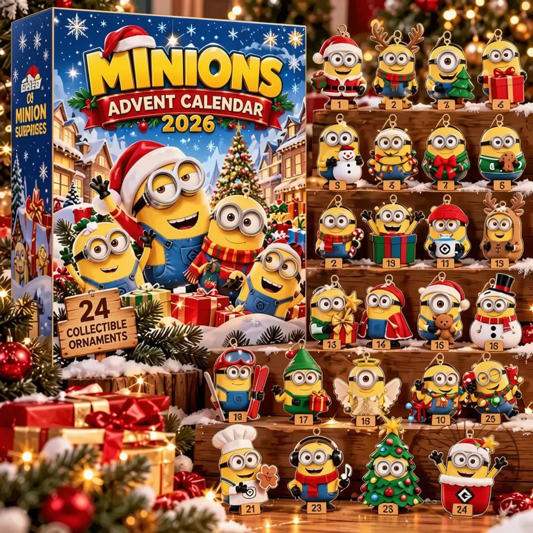 Minions 2026 Christmas Countdown 24 Collectible Tree Hanging Ornaments Advent Calendar Minions 2026 Christmas Countdown 24 Collectible Tree Hanging Ornaments Advent Calendar