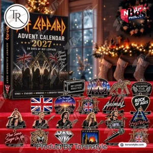 Def Leppard 2027 Rock Band 24 Days Christmas Countdown Hanging Ornaments Advent Calendar
