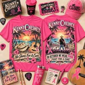 Kenny Chesney Breast Cancer Awareness Pink Ribbon No Shoes For A Cure T-Shirt Kenny Chesney Breast Cancer Awareness Pink Ribbon No Shoes For A Cure T-Shirt