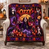 Black Sabbath Gothic Purple Castle and Orange Moon Heavy Metal Fleece Blanket Black Sabbath Gothic Purple Castle and Orange Moon Heavy Metal Fleece Blanket