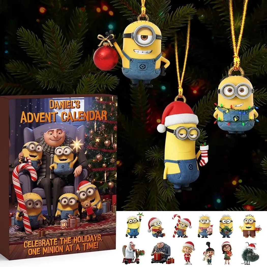 – Personalized Minions Cartoon Character Hanging Ornaments Christmas Ornament Advent Calendar – Personalized Minions Cartoon Character Hanging Ornaments Christmas Ornament Advent Calendar