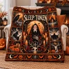 Peanuts Snoopy Halloween Doghouse and Pumpkin Patch Cozy Fleece Blanket