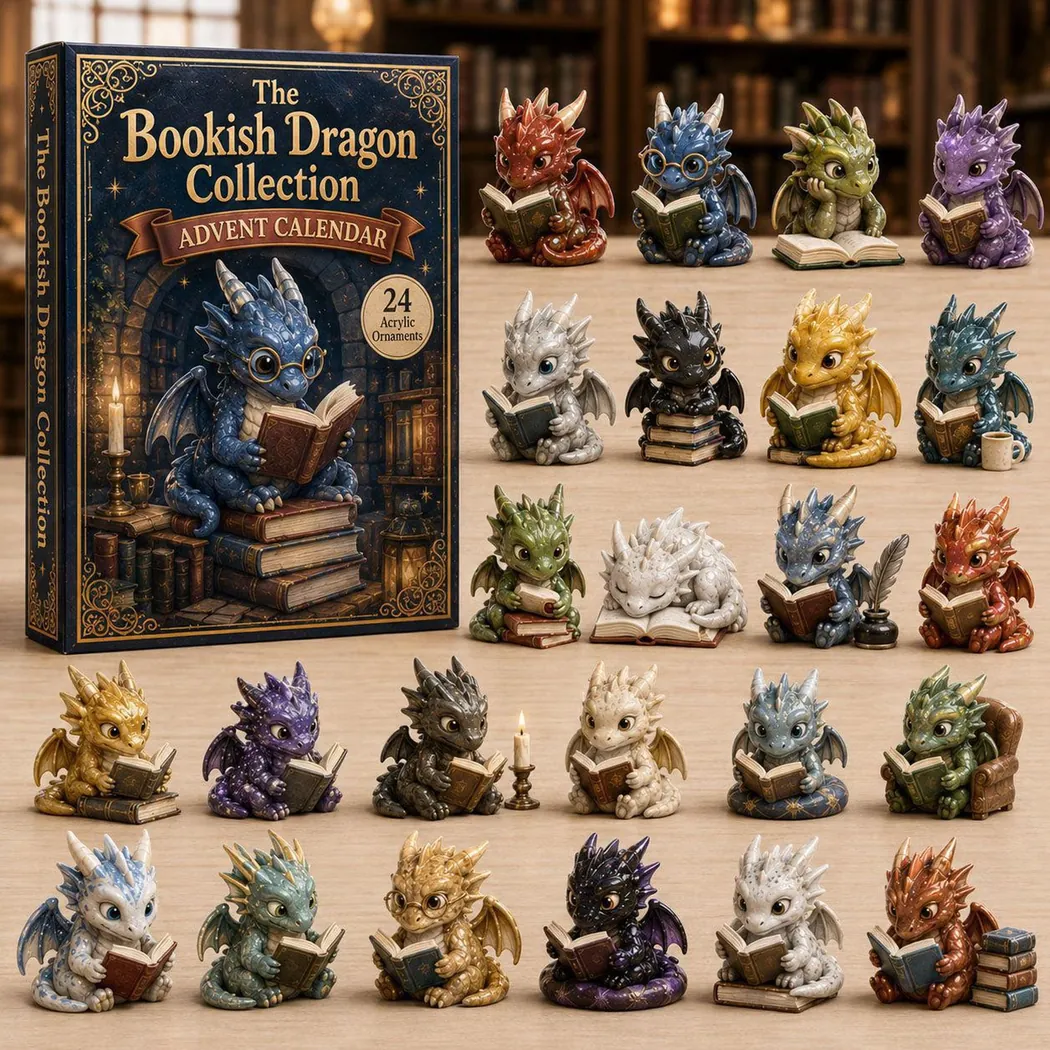The Bookish Dragon Collection 24 Day Christmas Countdown 3D Effect Acrylic Ornaments Advent Calendar The Bookish Dragon Collection 24 Day Christmas Countdown 3D Effect Acrylic Ornaments Advent Calendar