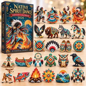 Native Spirit Dance 2026 Handcrafted Ornaments Christmas Countdown Advent Calendar